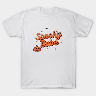 Spooky Babe Womens Halloween Light Edition T-Shirt